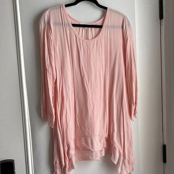 Umgee Light Pink Tunic Top T1 - Picture 1 of 6